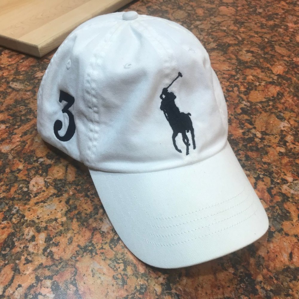 UNISEX Ralph Lauren Polo Strapback Hat - WHITE